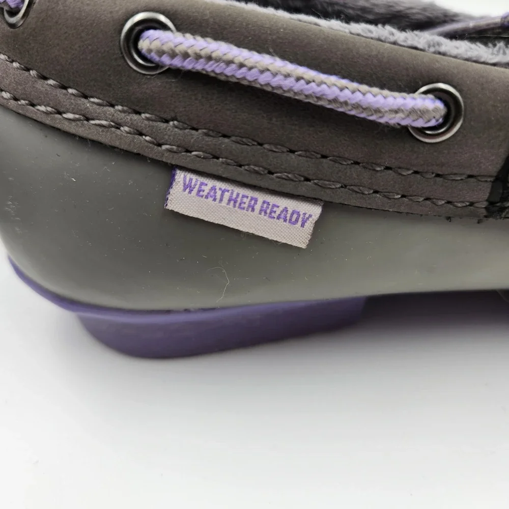 JBU Jambu Duck Shoes Womens 9.5 Grey Gwen Weather Ready Faux Fur Lined Rain Shoe